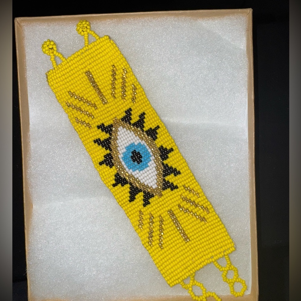 New🚨 evil eye ✨yellow beed bracelet